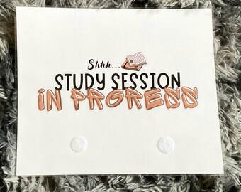 Door Sign For Studying