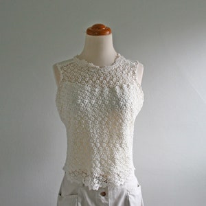 Cream Lace Top Size M
