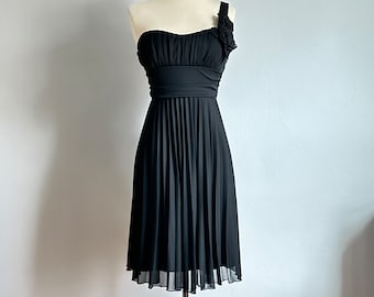 Vintage Schwarzes Cocktailkleid Gr S/M