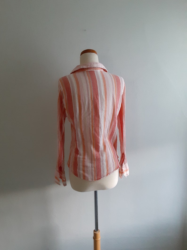 Cotton Striped Blouse Size SM