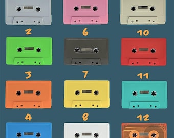 Custom Cassette Tape – Your Playlist Mixtape | Personalized Audio Gift with QR Code & Video Options