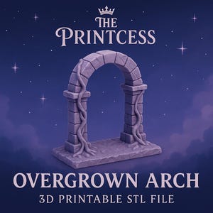 Overgrown Arch STL File, 3D Printable Fantasy Ruins, Terrain for DnD, RPGs and Dioramas DIGITAL DOWNLOAD