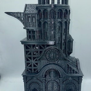 Gothic Cathedral Tower – 3D Printed Fantasy Model