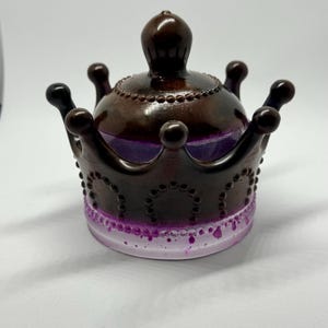 Resin Ring Box: Black and Purple Shiny Jewelry Storage
