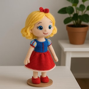 Crochet Doll, Handmade Toy, Cute Amigurumi Doll, Soft Crochet Baby Doll - Perfect Gift for Kids & Baby Shower kids handmade gift  soft toys