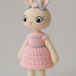 Gehaakte knuffel konijn: handgemaakte amigurumi-knuffel