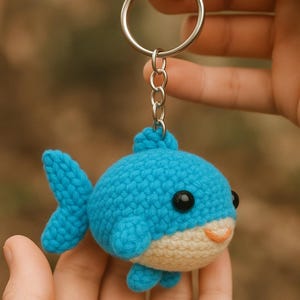 Crochet Fish Keychain, Handmade Fish Keychain, Amigurumi Gift, Cute Keychain, Fish Figure Keychain