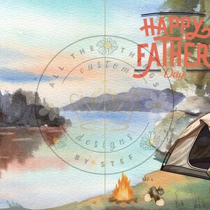 Father’s Day Camping Card! This card comes two ways:  optional editable (personalized) via Canva OR prefilled so you just have to sign!!
