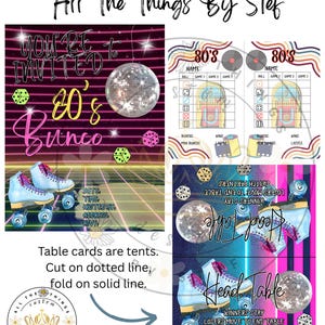 80er Jahre Bunco ist der Knaller! Ich empfehle Pärchen Bunco zu machen und den Jungs zu beweisen, wie viel Spaß Bunco macht! Ich hoffe du liebst diesen Knall aus der Vergangenheit!