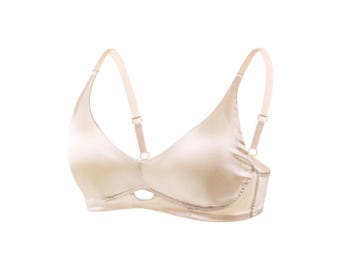 Wireless Mulberry  Silk Bra  And  Custom Name Printed Care Label
