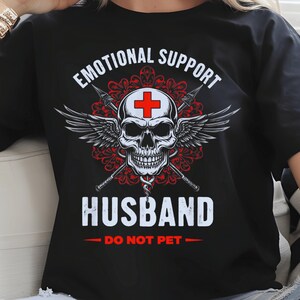 Emotional Support Husband PNG: Funny Sarcastic Quote (Digital Download)