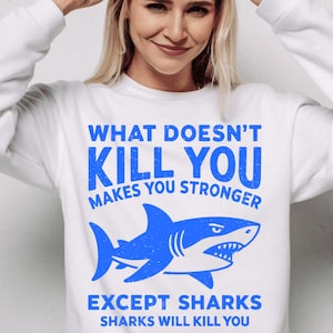Funny Shark PNG: Sarcastic Ocean Quote Design (Digital Download, 4500x5400 px)