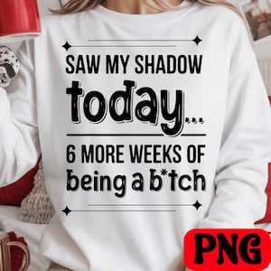 今日、私の影を見た。あと6週間、ビッチでいられるTシャツ PNG、皮肉な女性用