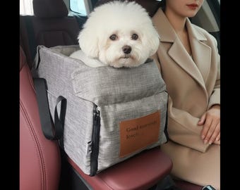 Dog Car Seat Bed - Portable Pet Carrier, Travel Gift, Birthday Present, Small Large Sizes