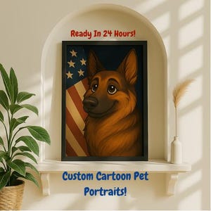 Custom Pet Cartoon Portrait Custom Pet Cartoon Picture Custom Dog Cartoon Custom Cat Cartoon Custom Horse Pet Digital Download Art Print