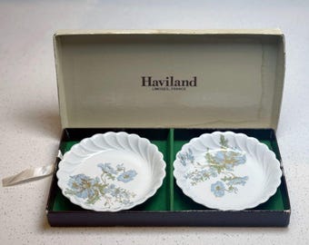 Haviland Limoges France Margaux geschulpte borden set van 2 in doos