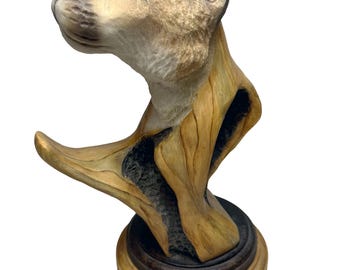 Mill Creek Studios Cougar Sculpture: Dennis Hajny Resin Wildlife Art
