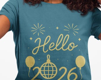 Camiseta de Hola 2026 / Camiseta de Celebración de Año Nuevo 2026