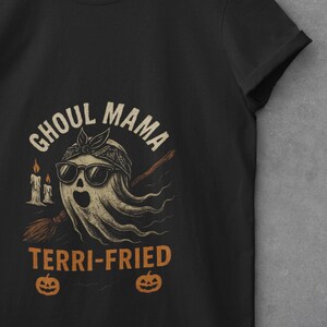 T-shirt Ghoul Mama Terri-Fried : col rond unisexe d'Halloween