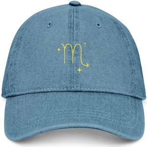 Gorra de Escorpio: Gorra de béisbol minimalista con bordado impecable. Gorra unisex para uso diario y un regalo casual. Stock limitado: añádela al carrito hoy.