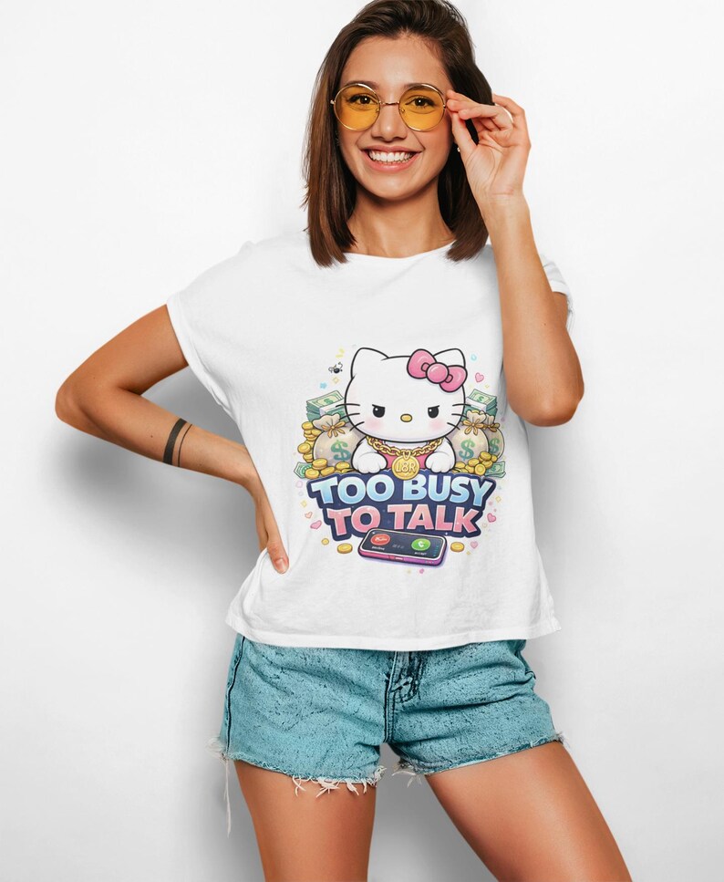 Camiseta de Hello Kitty para niños, elegante y cómoda para cualquier ocasión informal. imagen 6