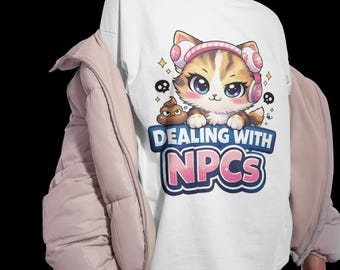 Gamer Cat Youth T-Shirt for Kawaii Kitty fans, comfy and stylish for gaming fun.