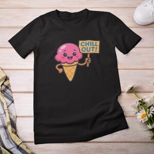 Kids Ice Cream T-Shirt: Chill Out Summer Cotton Tee