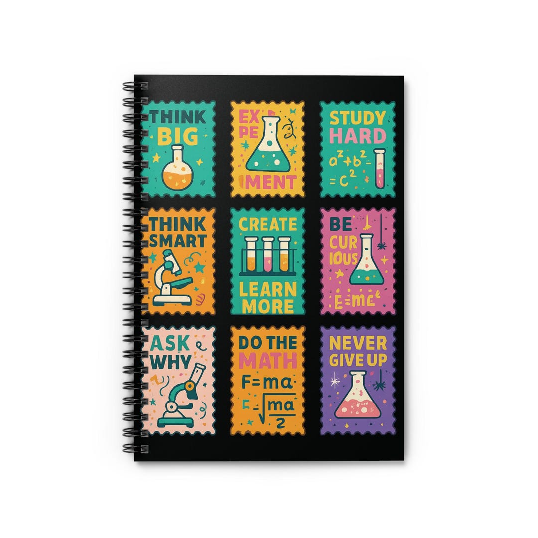 Colorful STEM Spiral Notebook – Science Education Gift - Etsy