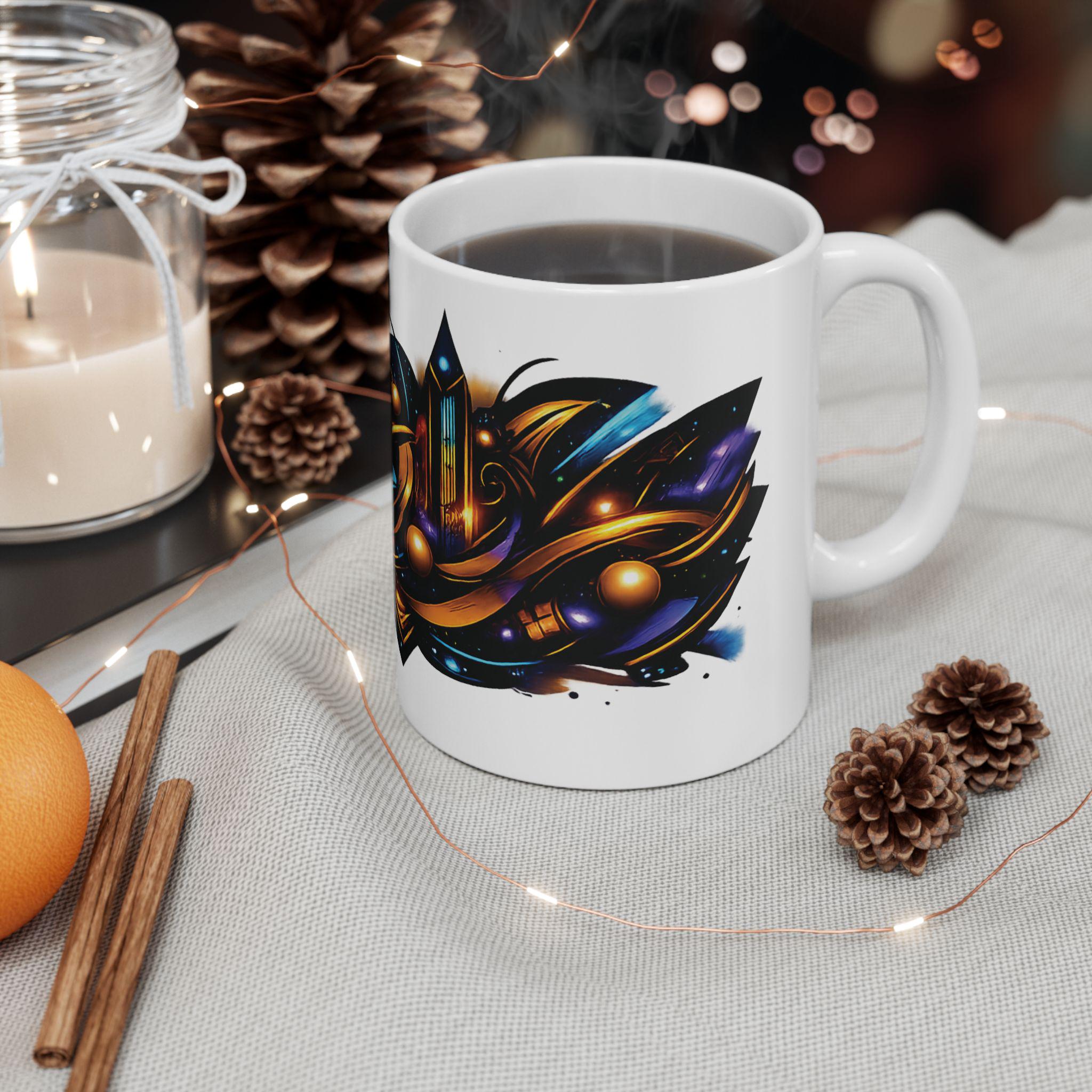 Abstract Africana Ceramic Mug, Vibrant Coffee Cup - Etsy