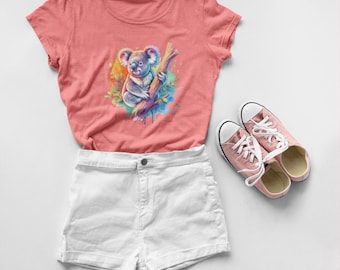 Colorful Koala Kids T-Shirt: Fun Animal Tee for Boys & Girls
