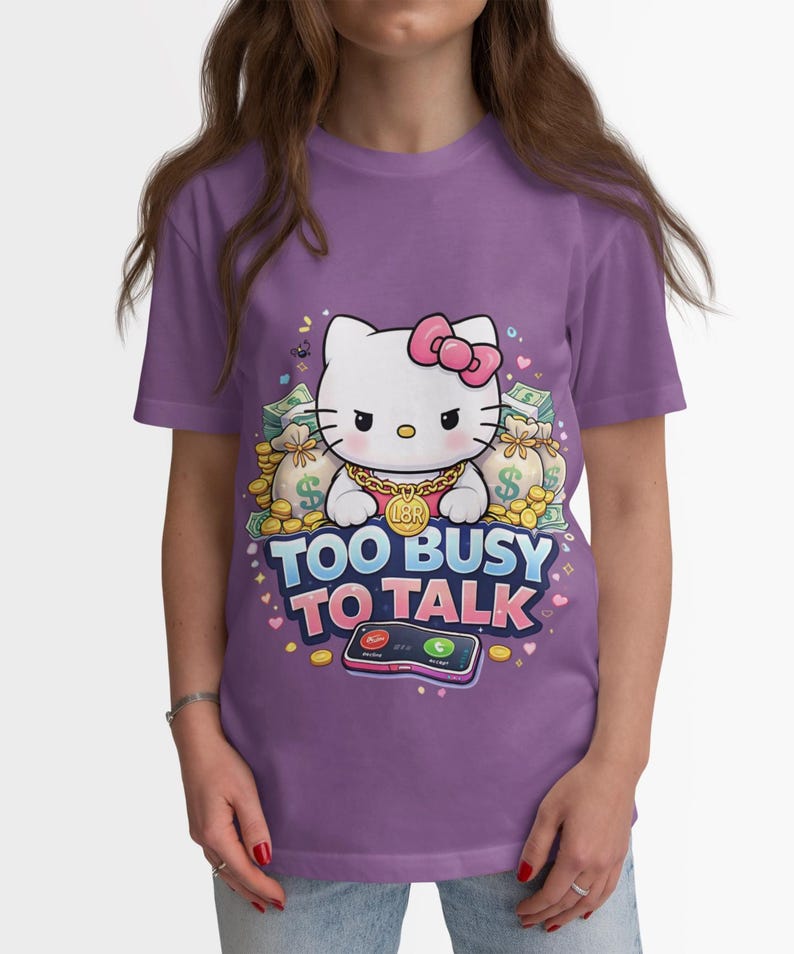 Camiseta de Hello Kitty para niños, elegante y cómoda para cualquier ocasión informal. imagen 3