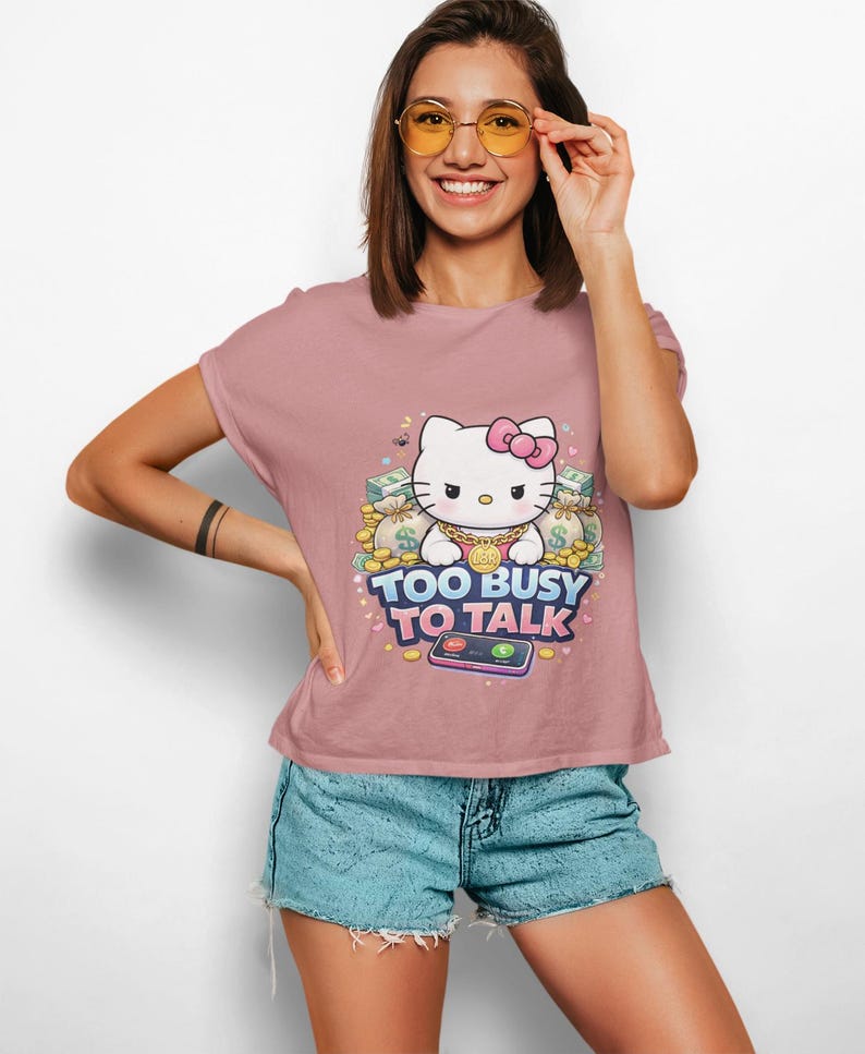 Camiseta de Hello Kitty para niños, elegante y cómoda para cualquier ocasión informal. imagen 8