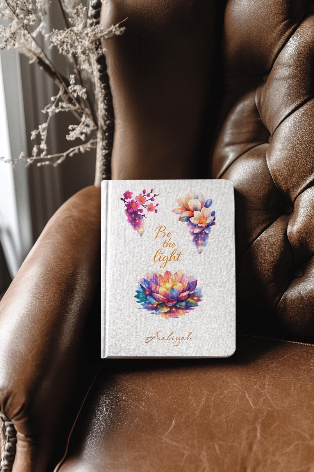 Brighten Someone's Day With Our Floral Hardcover Journal, "be the Light ...