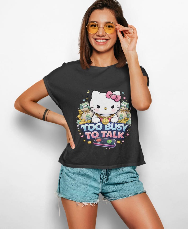 Camiseta de Hello Kitty para niños, elegante y cómoda para cualquier ocasión informal. imagen 2