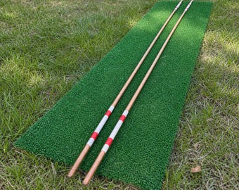 Handmade Hickory Golf Alignment Sticks, Custom Painted Set of 2, Wooden Golf Training Aid, Golf Gift for Him, Personalized Practice Rods