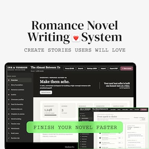 Romance Book Template for Authors: Digital Novel Outline Planner