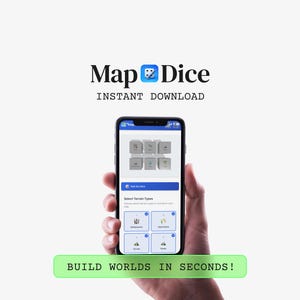 Dados generadores de mapas digitales, herramienta de creación de mundos, accesorio de rol (descarga instantánea)