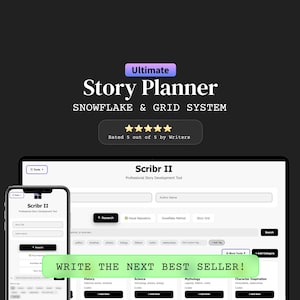 Novel Outline Template, Character Development Worksheets: Printable Story Planner for Writers (PWA Writing App)