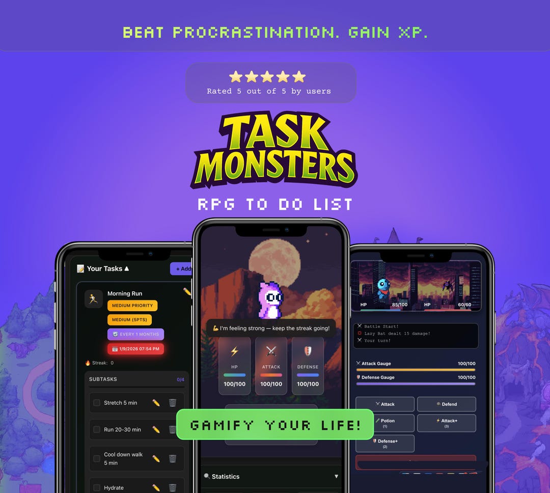 Digital Task Game: RPG Daily to Do List, Moodful Tracker (digital ...