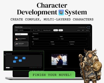 作家のためのキャラクタートラッカー：二人称視点小説アウトラインテンプレート、ストーリープランナー（デジタル版または印刷版）