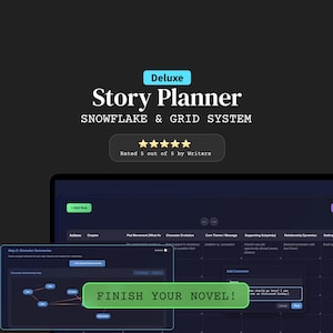 Método Copo de Nieve para Escritores: Planificador de Escritura de Novelas, Plantillas de Personajes y Organización de Escenas