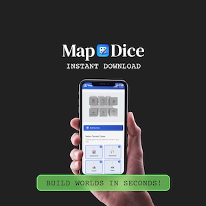 Digital Map Generator Dice, World Building Tool, RPG Accessory (Instant Download)