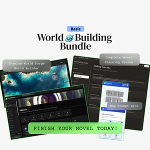 Bundel Fantasy World Building & Story Planner: Map Creator + Story Dice