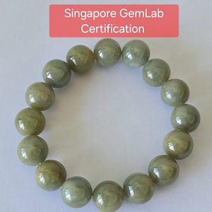 Natürliche Jadeit Jade Perlen Armband - selten Gelb & Grün