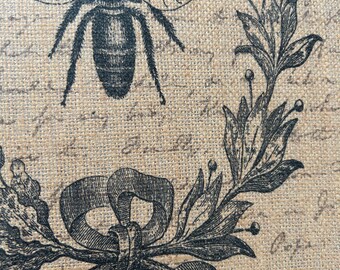 Bee Wall Art/ French Style/ Shabby Chic/ Farmhouse