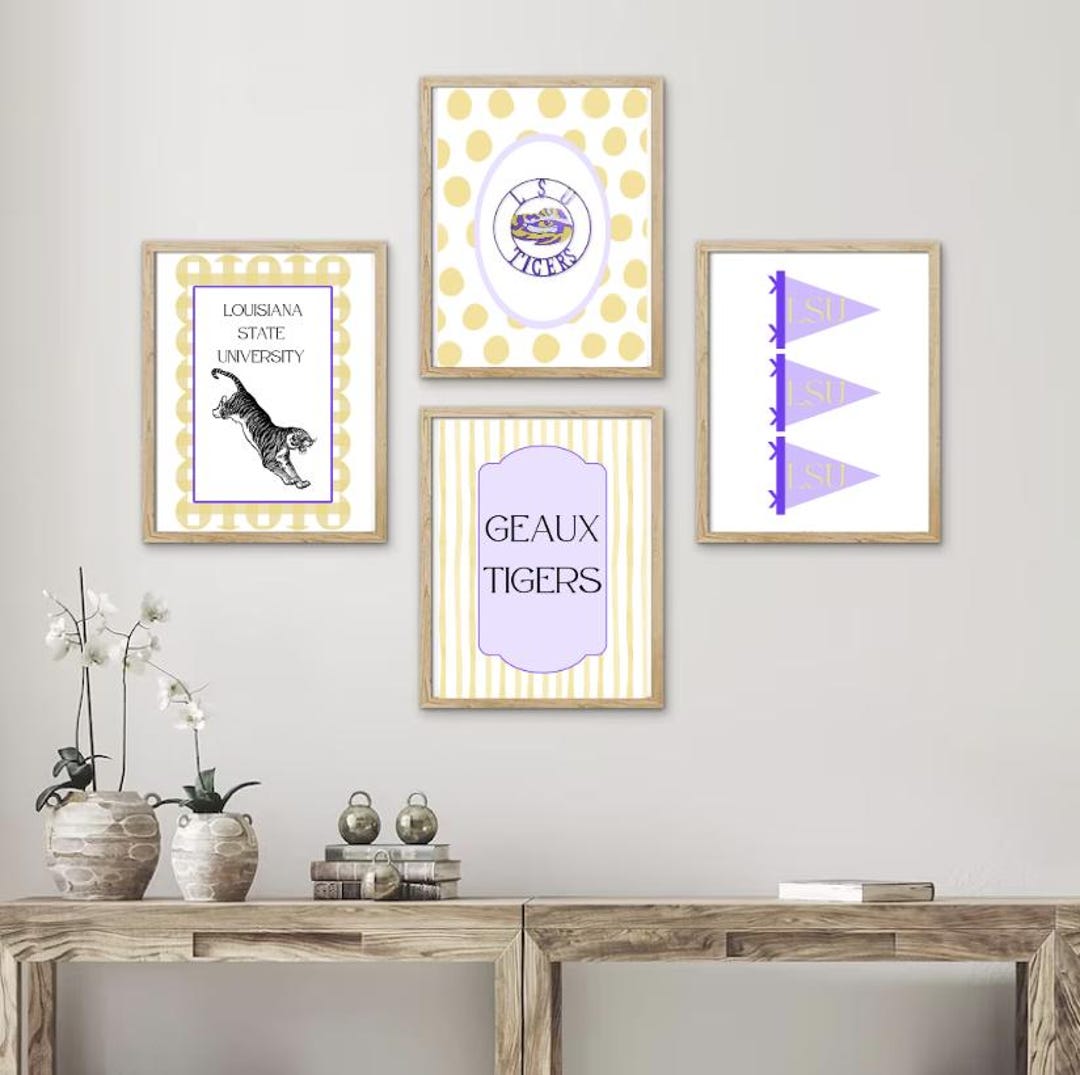 Lsu Digital Poster/ Louisiana State University Apartment Dorm Wall Art