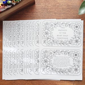 The Twelve Great Feasts Flashcards (Plus Free Pascha Card!) | Orthodox Christian Flashcard Activity | Printable Colourable Cards | Activity
