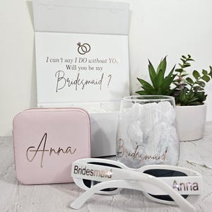 PERSONALISED Bridesmaids proposal box|Bridal Party Gift box|Bridesmaid Box|Will you be my bridesmaid, maid of honour|I can&#39;t tie the knot