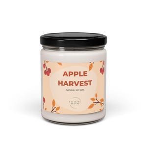 Apple Harvest Scented Soy Candle | Fall Decor, Relaxation Gift, Home Fragrance, Aromatherapy, Cozy Nights