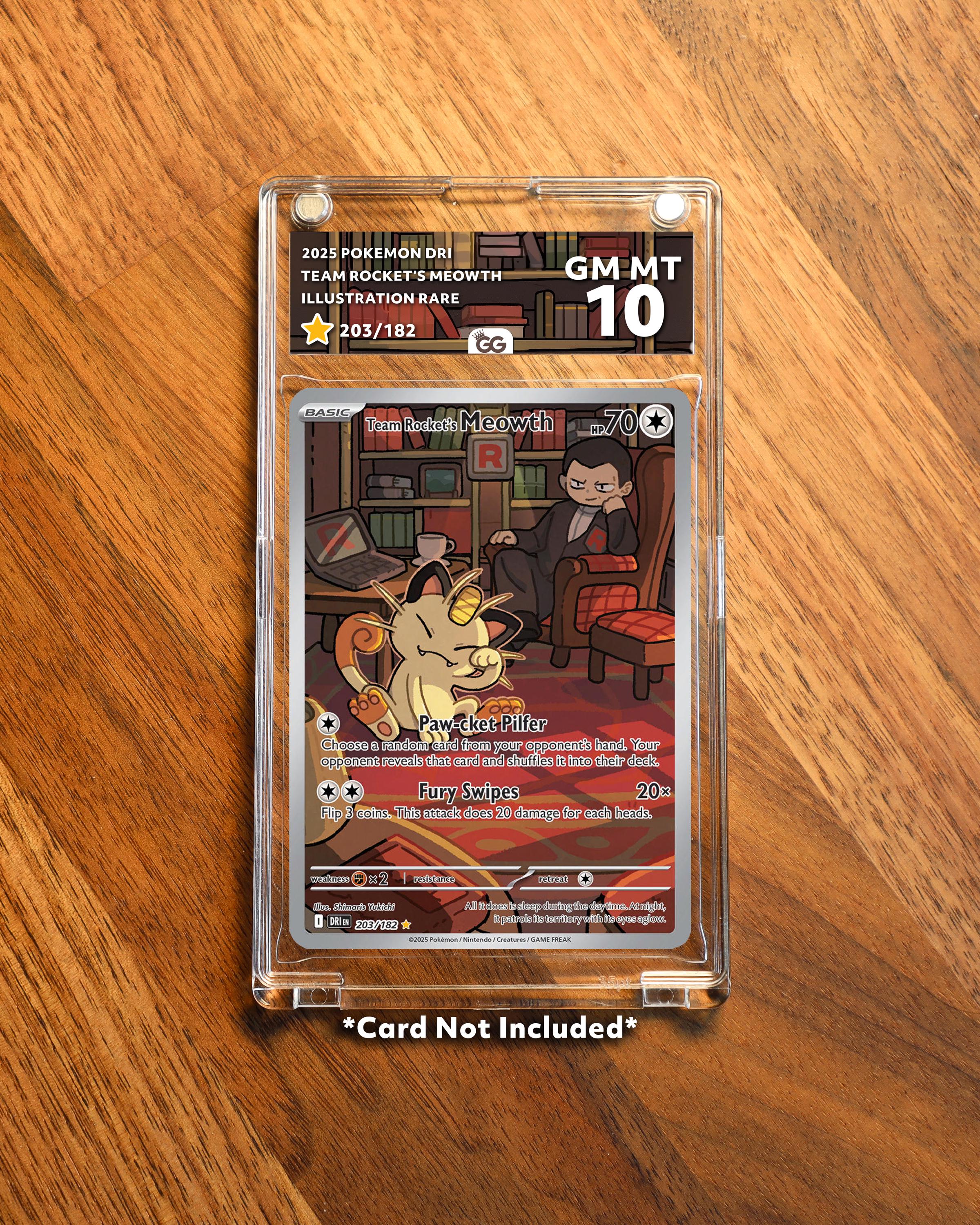Team Rocket's Meowth DRI Extended Frame Pokmon Graded Case | Custom Slab  Display for Your Favorite Pokmon | Collector Grade Protection - Etsy